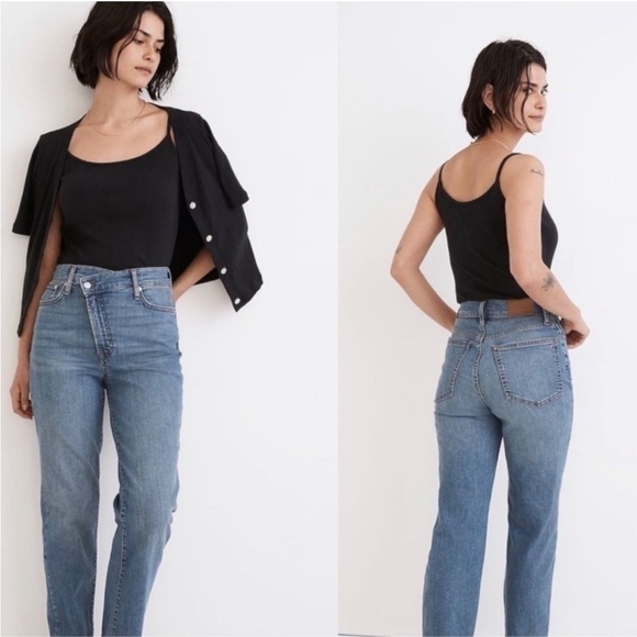 Madewell Denim - Madewell Mid-Rise Perfect Vintage Crossover Jeans Women Sz 27 Classic Lightwash